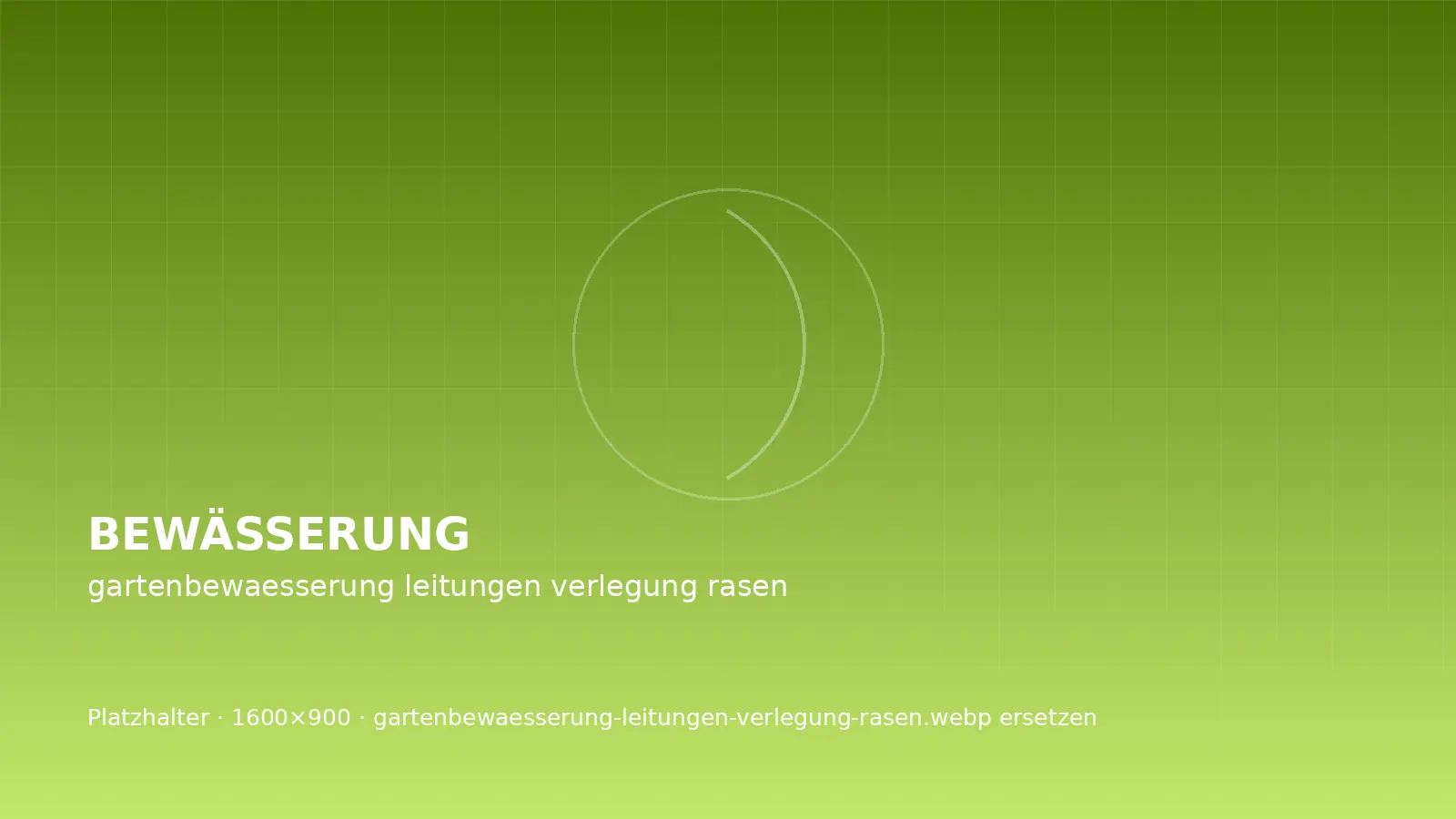 Verlegte Bewässerungsleitungen und Versenkregner vor dem Verfüllen