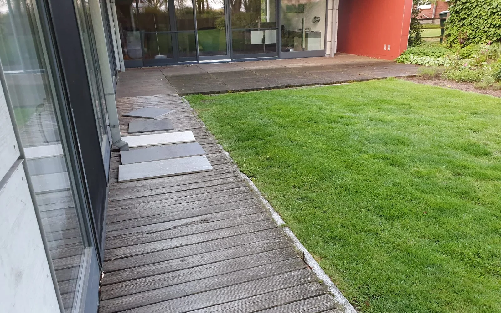 Keramik-Terrasse – Zustand vor den Arbeiten
